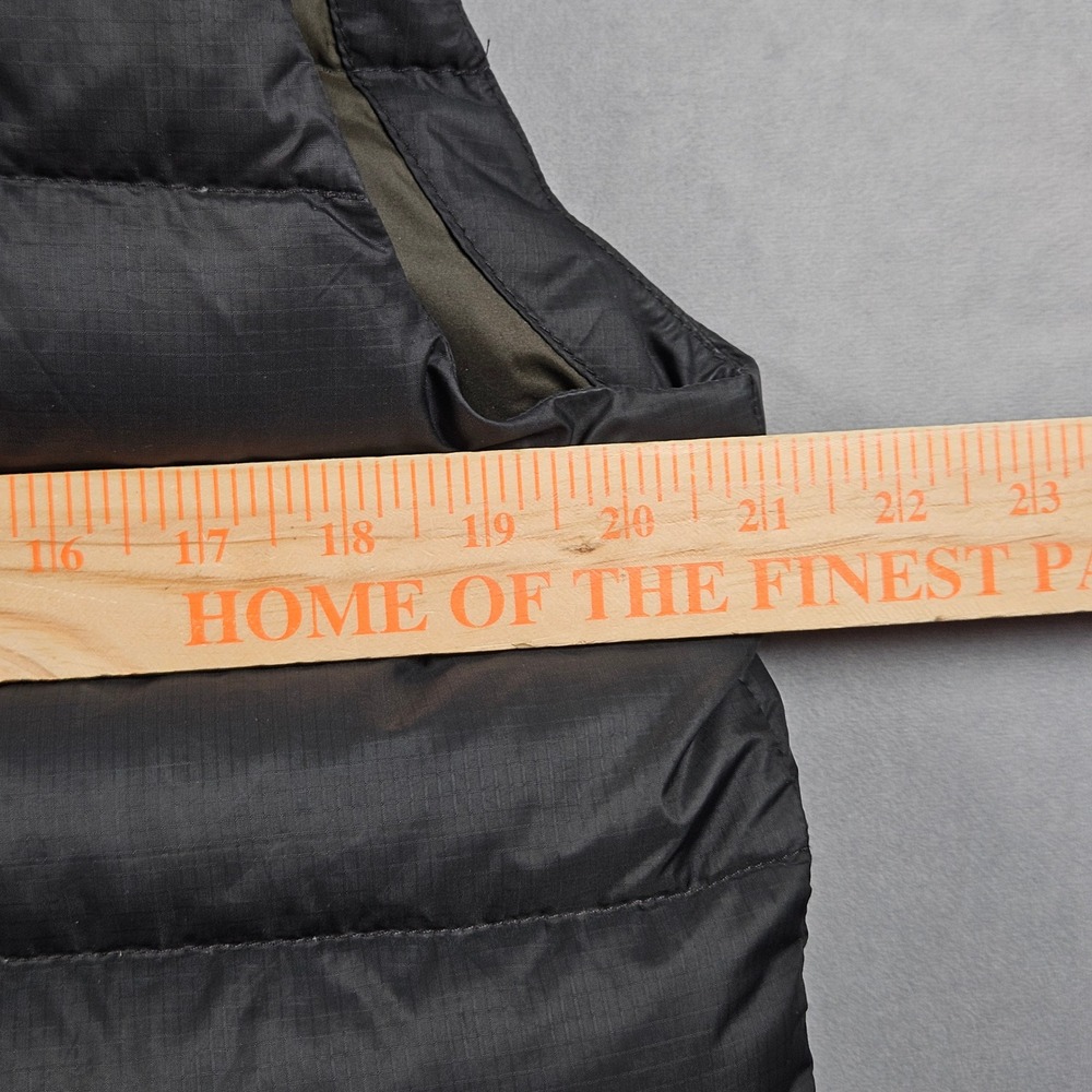 The North Face Puffer Vest Mens Medium Black 550 Down Insulated Ripstop Full Zip - Picture 8 of 11